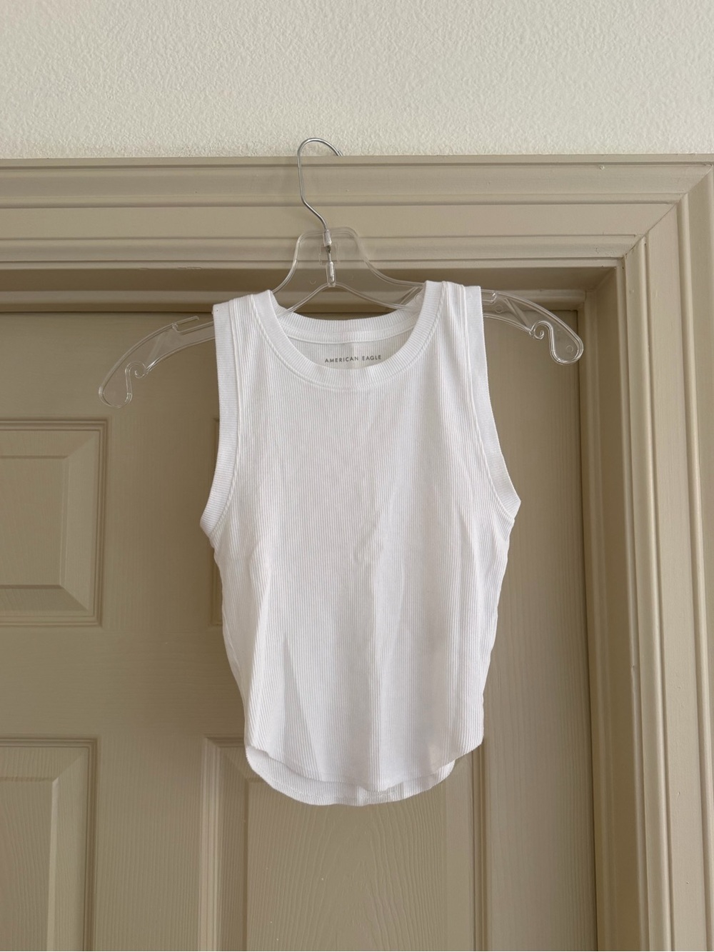American Eagle Outfitters Classic White Ribbed Tank